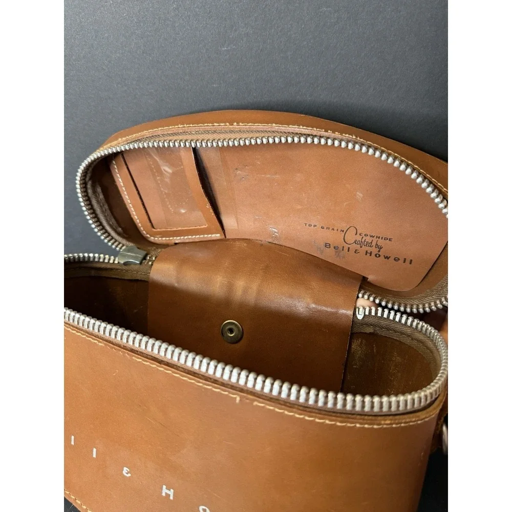 Vintage Bell & Howell Electric Eye 8mm Movie Camera Case Leather Bag w/ Manuals